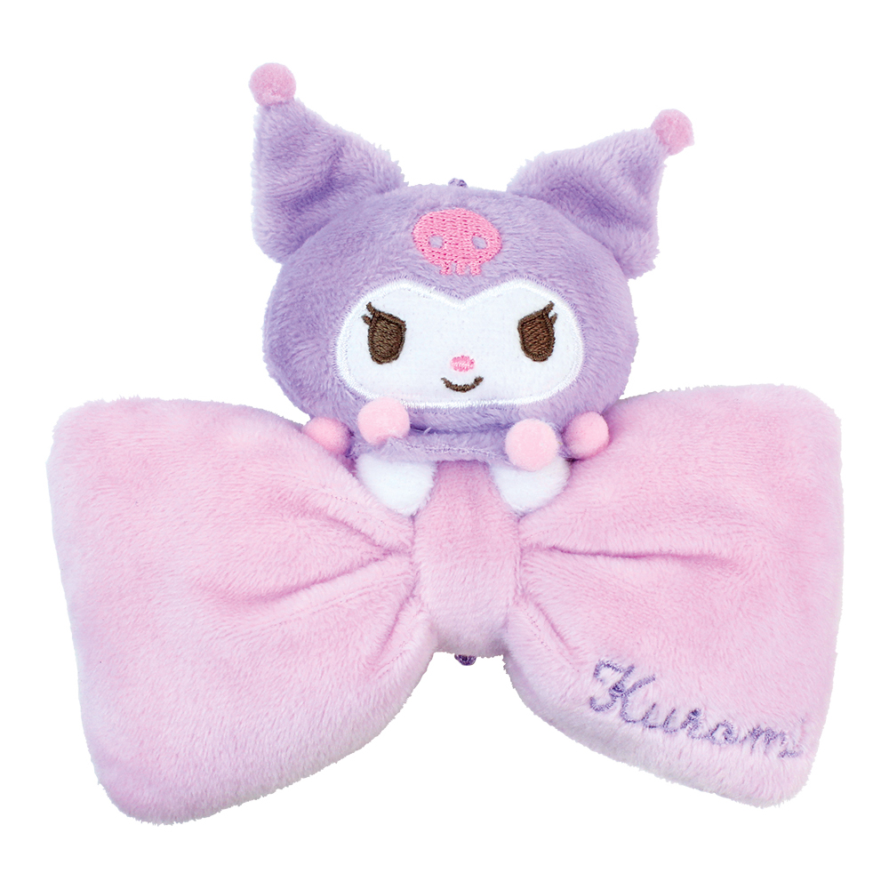 (PO) Sanrio Characters Ribbon Plush Mascot Key Chain Kuromi Image_1