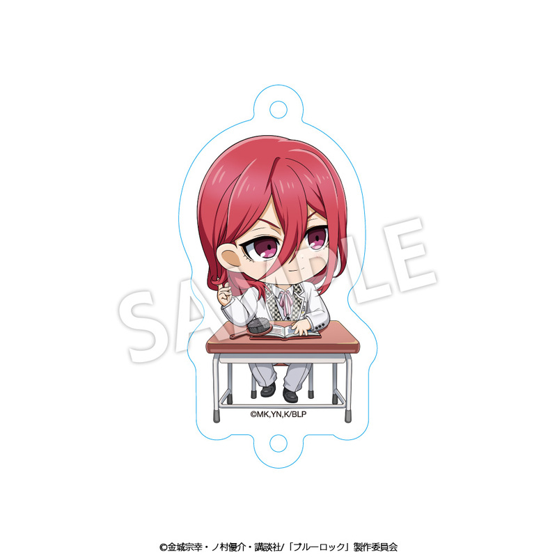 (PO) Blue Lock Acrylic Key Chain Mini Character School Uniform Ver. Chigiri Hyoma Image_1