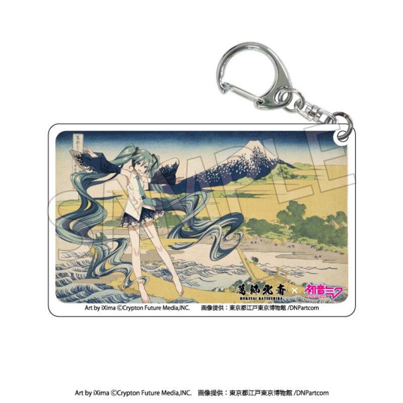 (PO) Hokusai Katsushika x Hatsune Miku Clear Acrylic Key Chain [BOX] Image_6