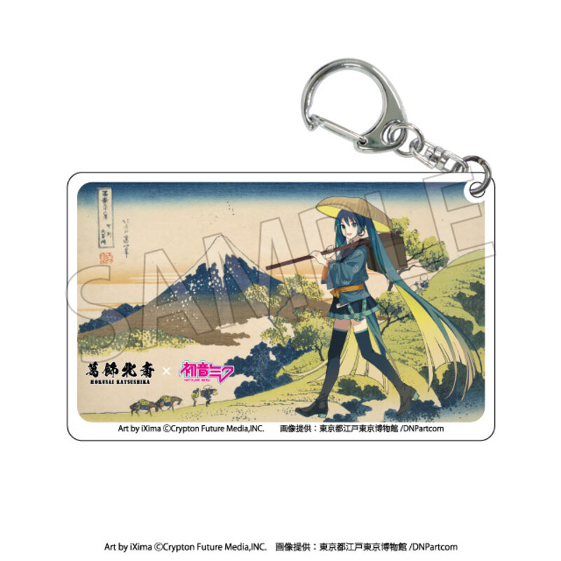 (PO) Hokusai Katsushika x Hatsune Miku Clear Acrylic Key Chain [BOX] Image_7