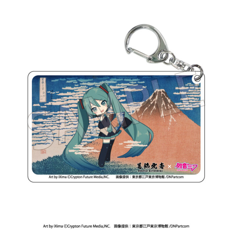 (PO) Hokusai Katsushika x Hatsune Miku Clear Acrylic Key Chain [BOX] Image_9