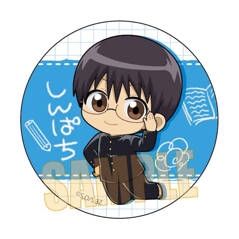 (PO) Pukasshu Can Badge 3-Z Class Ginpachi-sensei Shimura Shinpachi Image_1