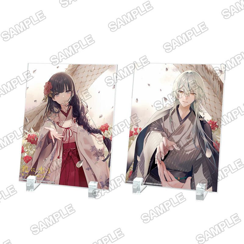 (PO) Ryuu ni Kou: Nie no Otome no Koufuku na Minoue Gilding Mini Acrylic Panel 2 Set Image_1
