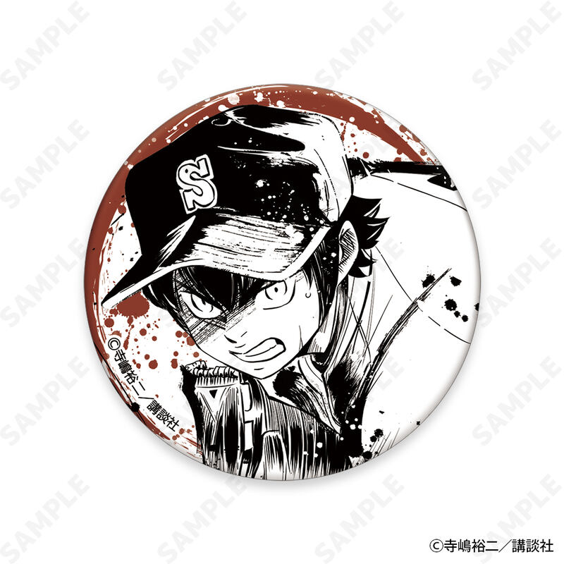 (PO) Ace of Diamond act II Sumie Style Collection Vol. 1 Trading Japanese Paper Style Can Badge [BOX] Image_2