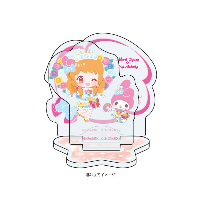 (PO) Acrylic Stand Plate Aikatsu! Series x Sanrio Characters 02 Ozora Akari x My Melody (Mini Character Illustration) Image_2