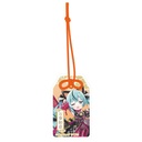 (PO) Hatsune Miku x Maneki-neko Omamori Style by Benefit Acrylic Key Chain Art by Rassu Black Cat Standing & Right Hand Raised Image_1