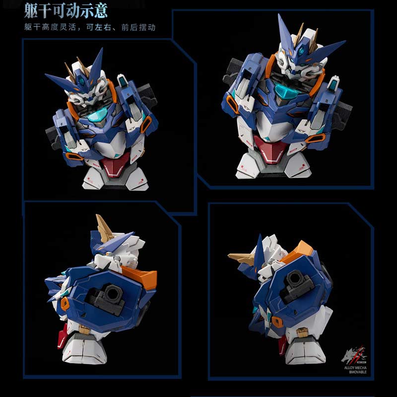 Crystal Envoy - Unit 2 Mecha Wolf Warrior Mega Mode 1/72 Alloy Action Figure Image_6