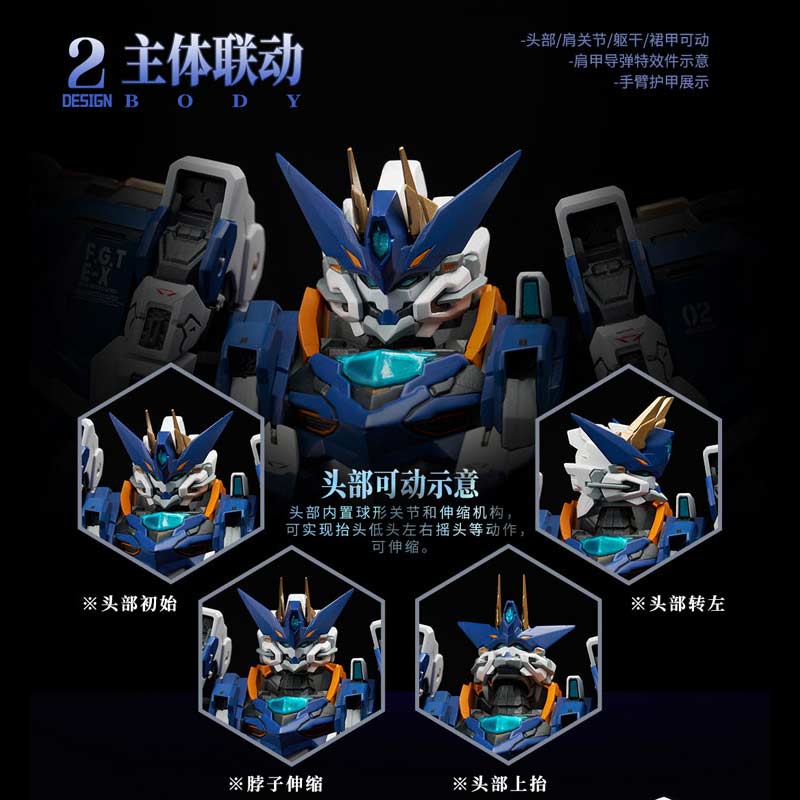 Crystal Envoy - Unit 2 Mecha Wolf Warrior Mega Mode 1/72 Alloy Action Figure Image_16