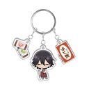 (PO) Bungo Stray Dogs Triple Acrylic Key Chain Bungo Dagashi Shop Ver. Edogawa Rampo Image_1