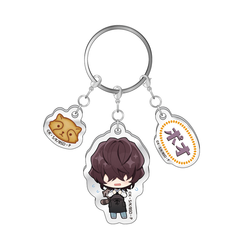 (PO) Bungo Stray Dogs Triple Acrylic Key Chain Bungo Dagashi Shop Ver. Poe Image_1