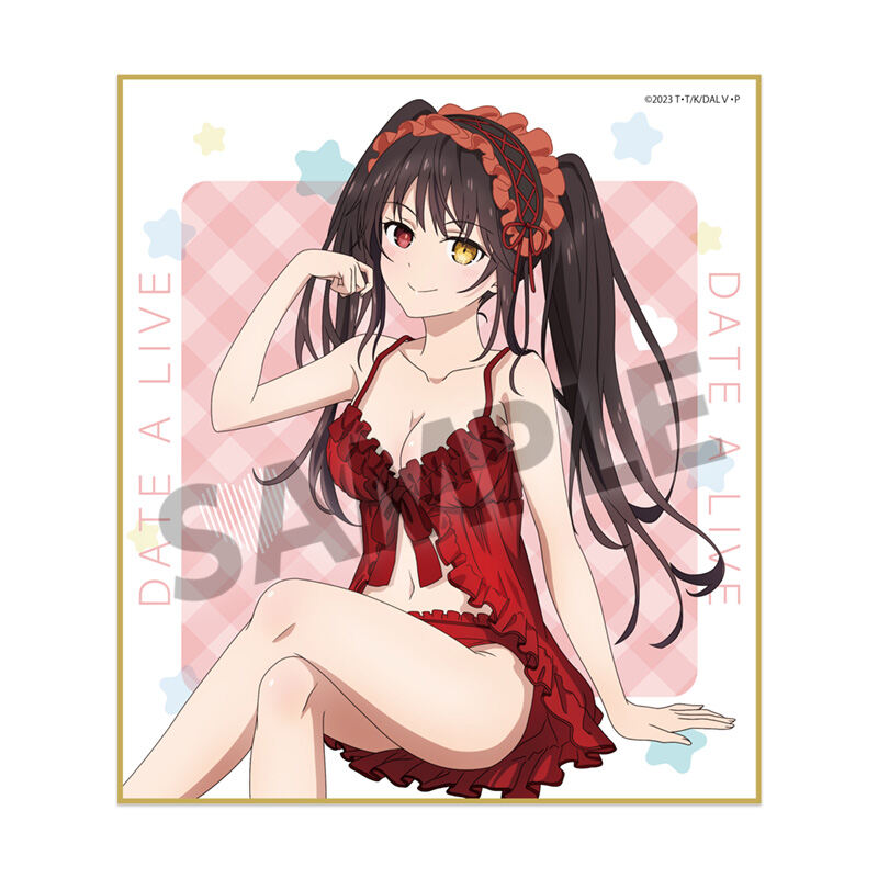 (PO) Date A Live V Original Illustration Mini Shikishi Tokisaki Kurumi Nightwear Ver. Image_1
