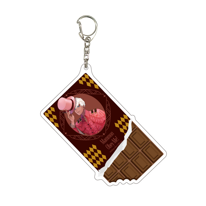 (PO) Deka Acrylic Key Chain Obey Me! 02 Mammon Valentine Ver. (Original Illustration) Image_1