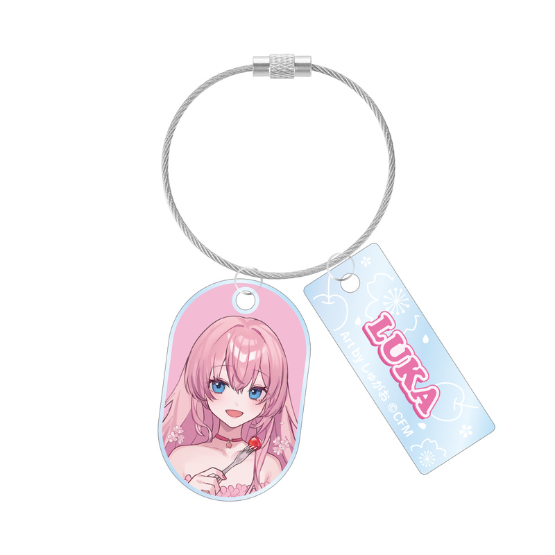 (PO) Sakura Miku Original Illustration Megurine Luka Cherry Blossom Party Ver. Art by Shugao Twin Wire Acrylic Key Chain Image_1