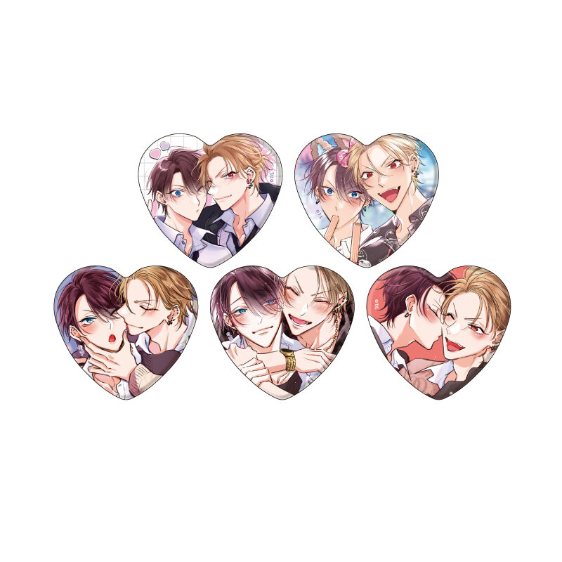 (PO) Heart Can Badge Densetsu no Yarichin VS Teppeki no Shiriana 01 Official & Original Illustration [BOX] Image_1