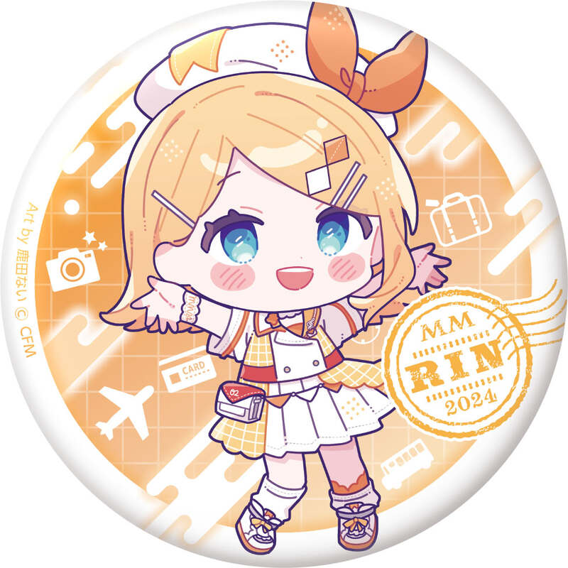 (PO) Hatsune Miku Magical Mirai 2024 Punipuni Can Badge Kagamine Rin Shikata Nai Ver. Image_1