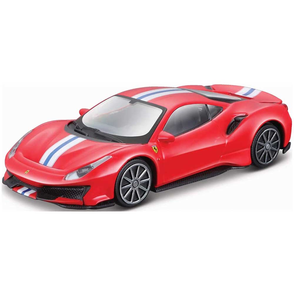 Tomica Presents - Ferrari Burago Race & Play series 1:64 Ferrari 488 Pista (Red) Image_1