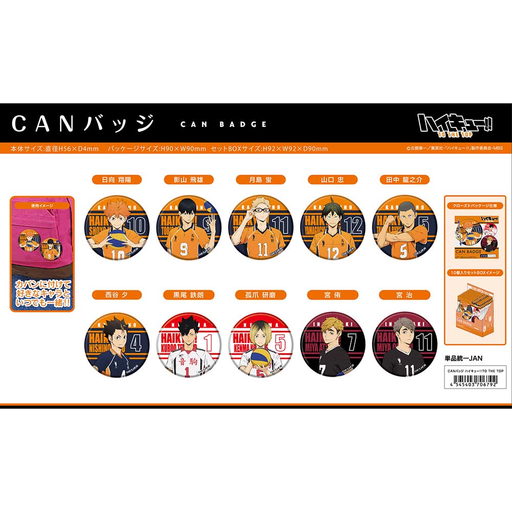 (PO) CAN Badge Haikyu! To The Top [BOX]