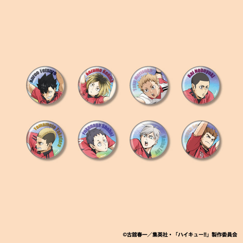 (PO) Haikyu!! Trading Can Badge 5th Term Action Copyright Aurora Ver. Nekoma [BOX]