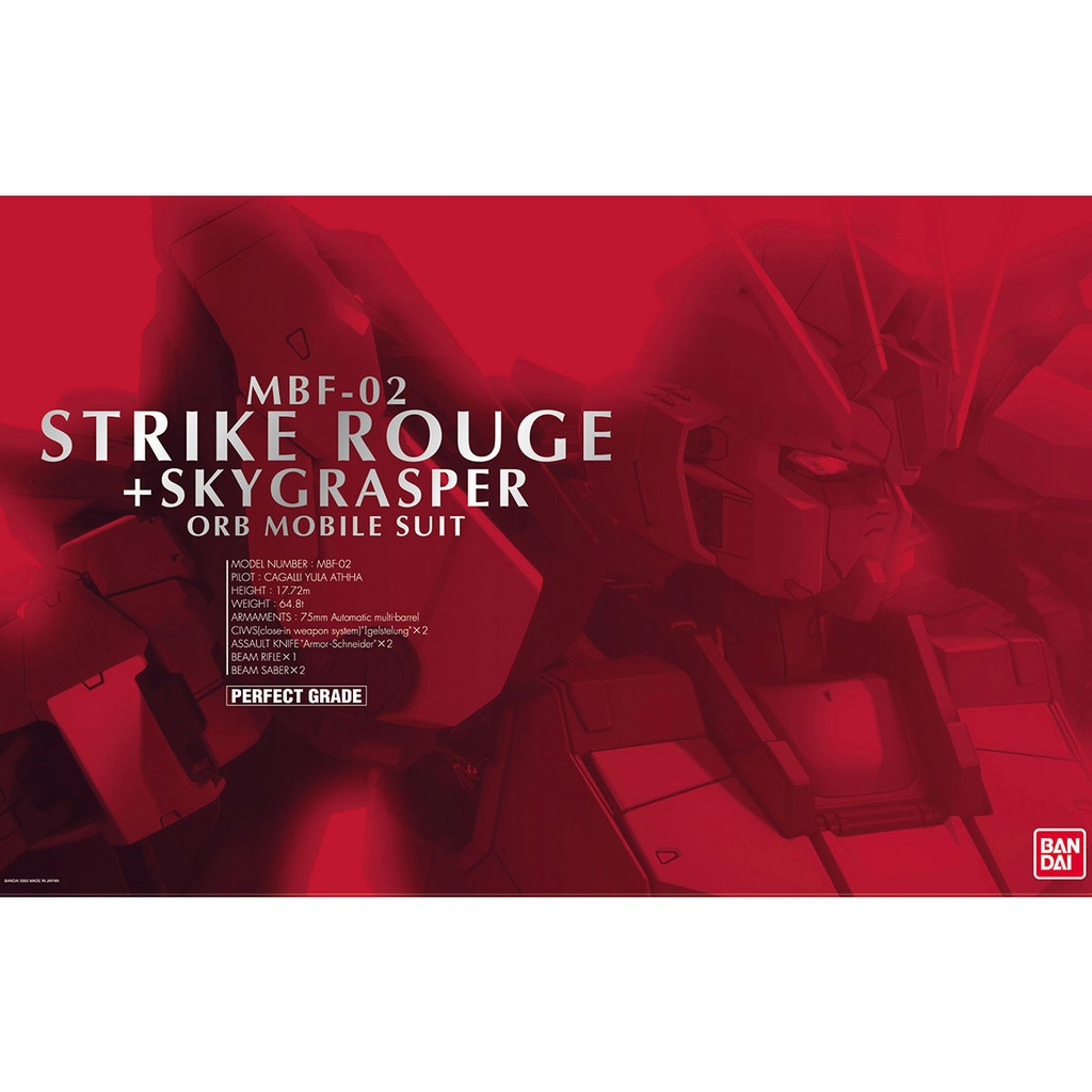 PG Mobile Suit Gundam SEED MBF-02 Strike Rouge + Skygrasper ORB Mobile Suit