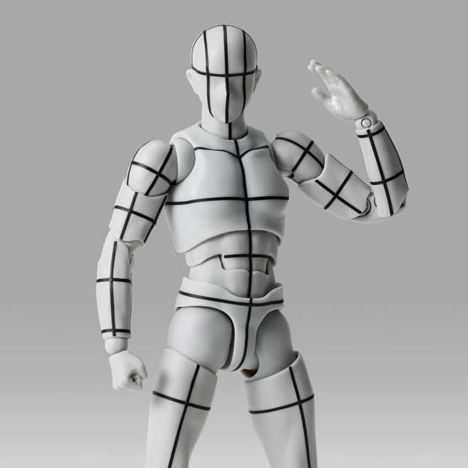 S.H.Figuarts Body-kun -Sports- Edition -Wire Frame- (Gray Color Ver.)