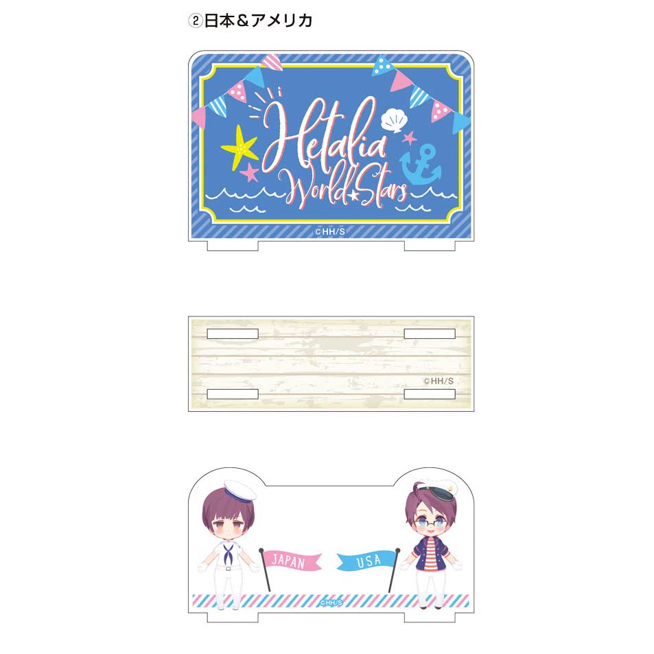 (PO) Hetalia World Stars Acrylic Memo Stand 2 Japan & USA