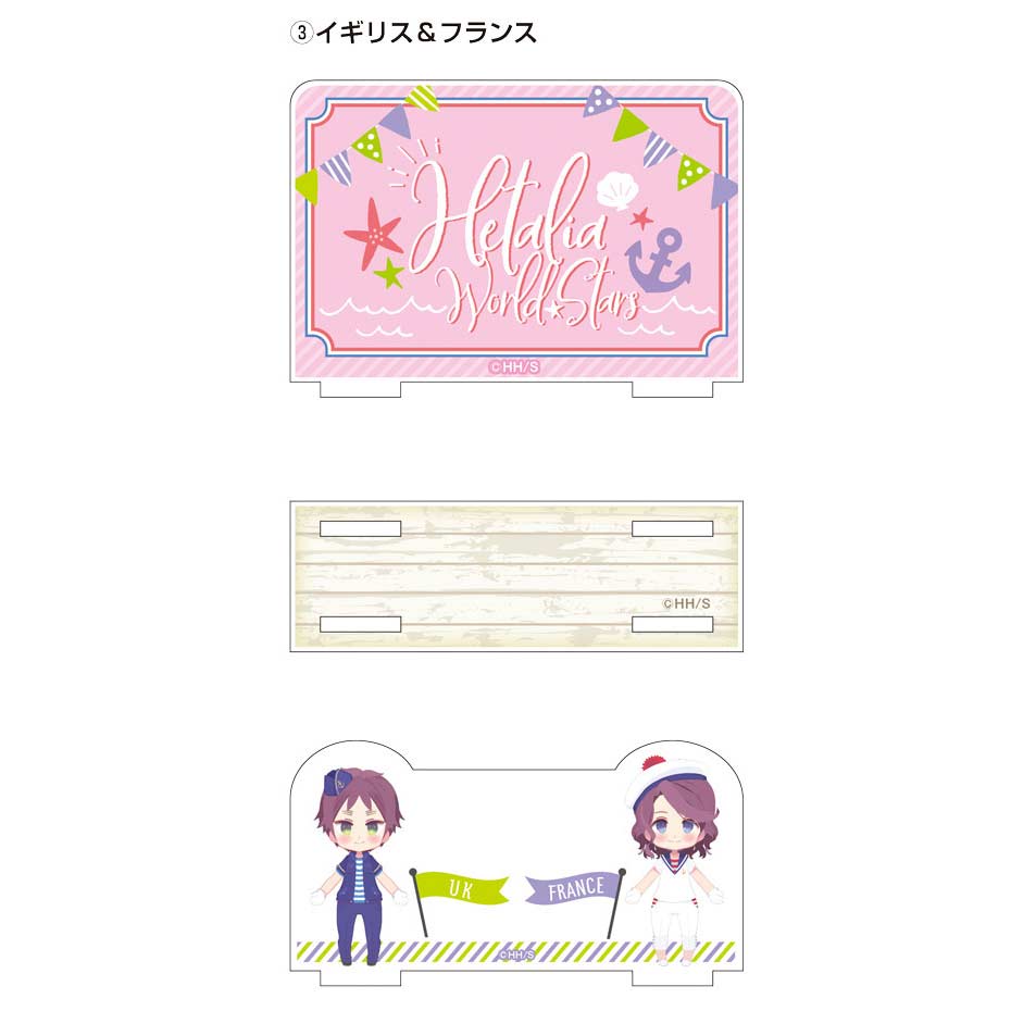 (PO) Hetalia World Stars Acrylic Memo Stand 3 United Kingdom & France
