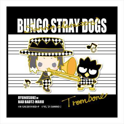 Bungo Stray Dogs x Sanrio Characters Mini Towel Akutagawa Ryunosuke x Bad Badtz-Maru Orchestra Ver.