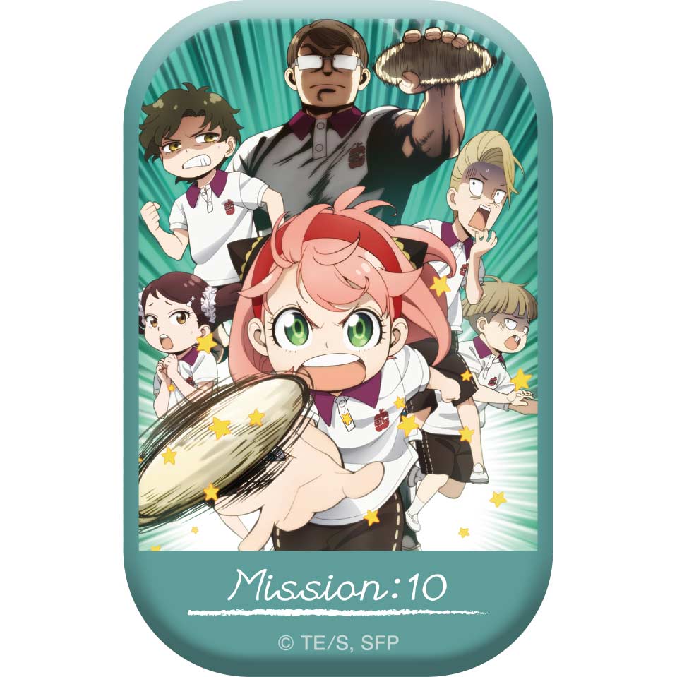 (PO) SPY x FAMILY Square Can Badge MISSION: 10 The Great Dodgeball Plan Main Visual