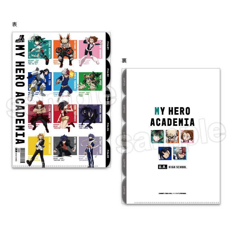 (PO) My Hero Academia Hard Cover 5 Index Clear File U.A.