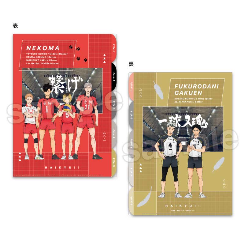 (PO) Haikyu!! Hard Cover 5 Index Clear File Nekoma x Fukurodani Gakuen