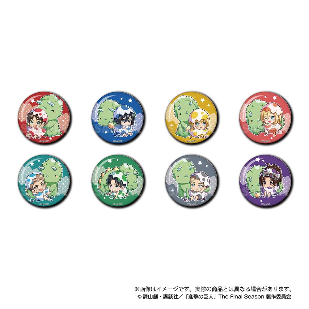 (PO) Attack on Titan GyaoColle Trading Can Badge Baby Tama Ver. [BOX]