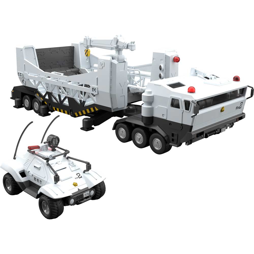 (PO) Moderoid Mobile Police PATLABOR Type 98 Special Command Vehicle & Type 99 Special Labor Carrier