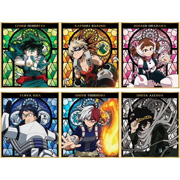 (PO) My Hero Academia Stained Glass Style Trading Gilding Mini Shikishi [BOX]