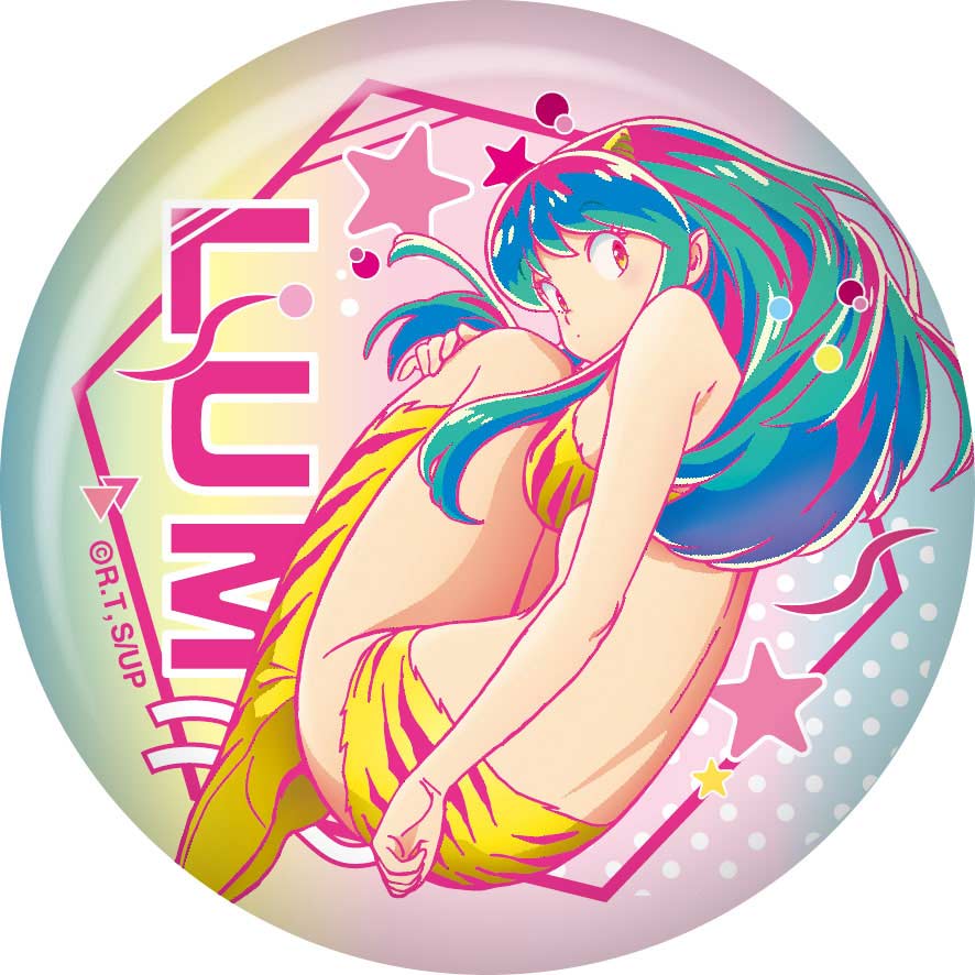 (PO) Urusei Yatsura Kirakira Can Badge Lum A Pink