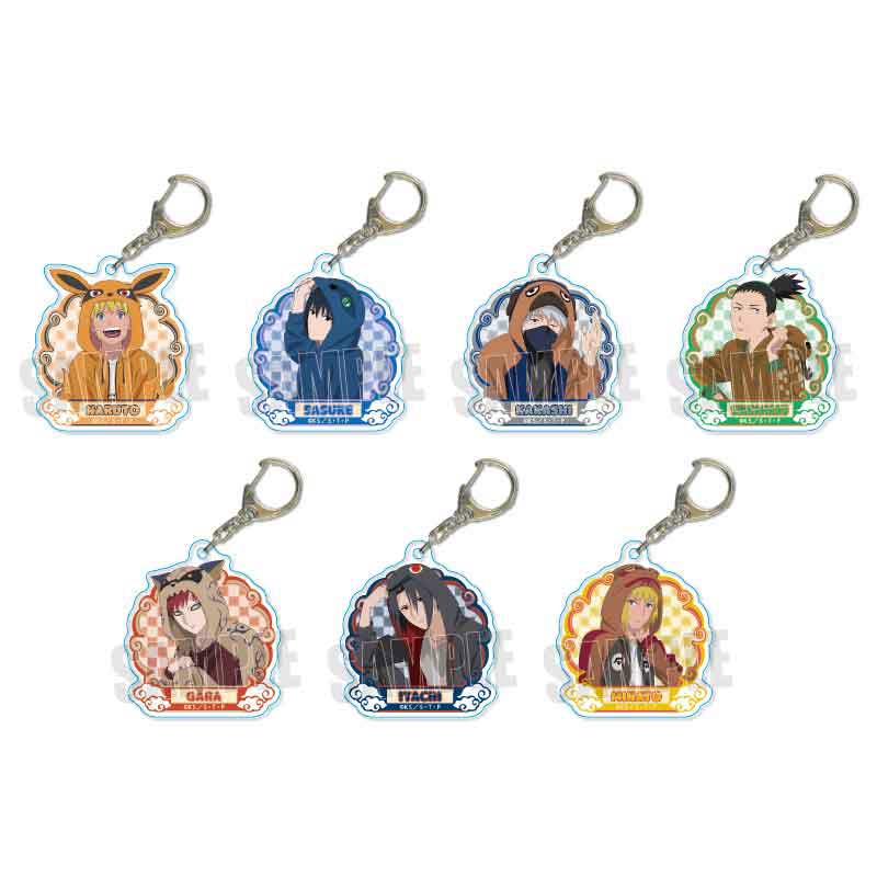 (PO) Trading Acrylic Key Chain NARUTO Shippuden Kigurumi Pajamas Ver. [BOX]