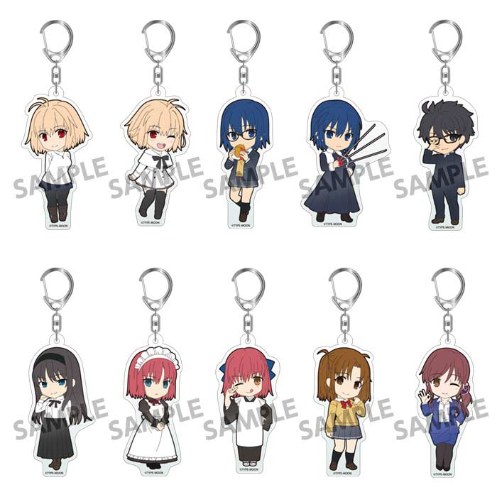 (PO) Pikuriru! TSUKIHIME A Piece of Blue Glass Moon Trading Acrylic Key Chain [BOX]
