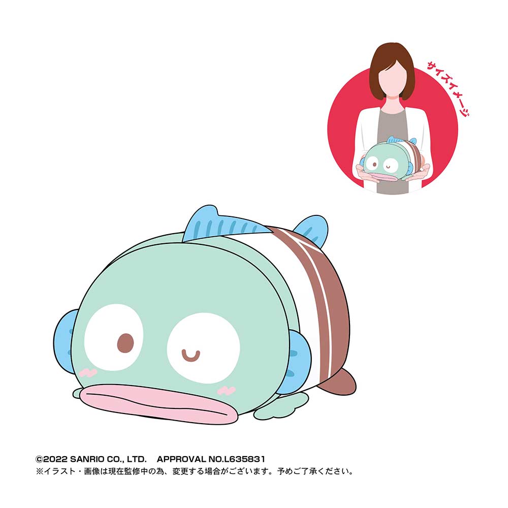 (PO) SR-59 Sanrio Characters Potekoro Mascot (M Size) 3 F Hangyodon