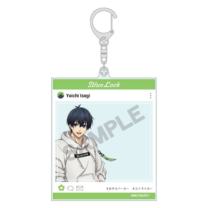 (PO) Blue Lock SNS Style Acrylic Key Chain Hoodie - Isagi Yoichi