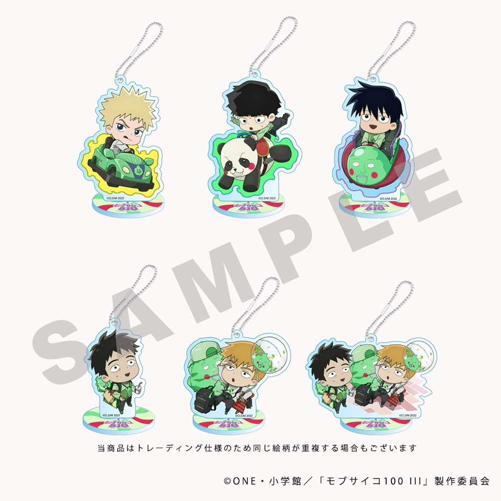 (PO) Mob Psycho 100 III #Oshi to Ame Mini Chara Acrylic Stand Key Chain Ride & Break Ver. [BOX]