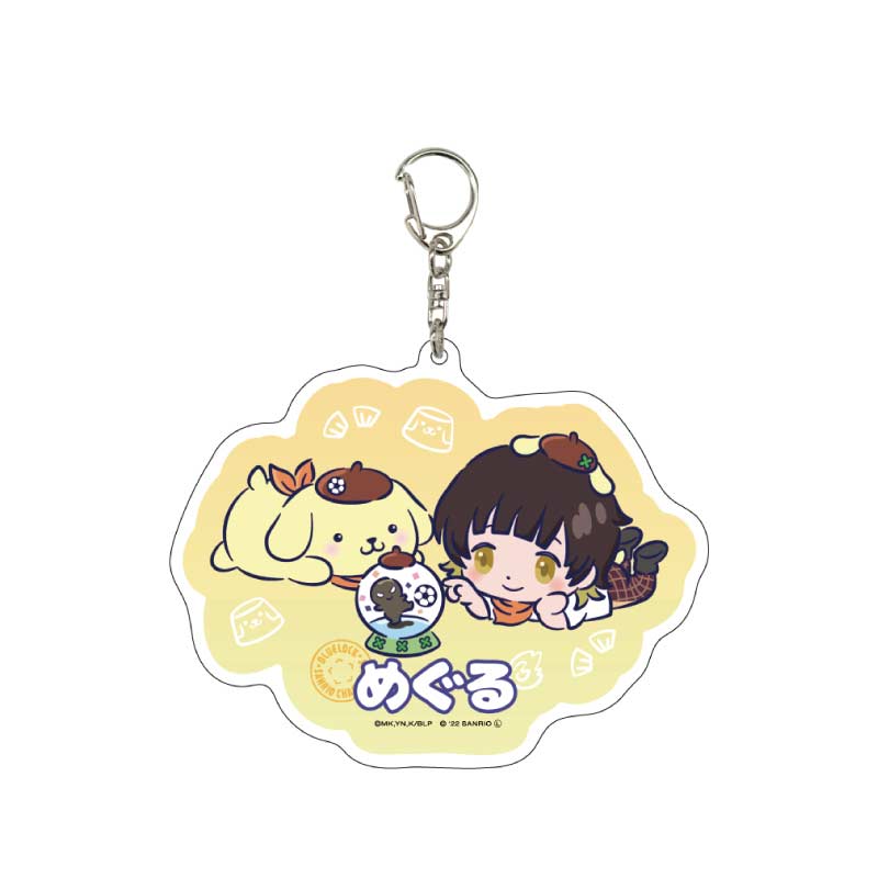 Deka Acrylic Key Chain Blue Lock x Sanrio Characters 02 Bachira Meguru x Pom Pom Purin (Mini Character Illustration)