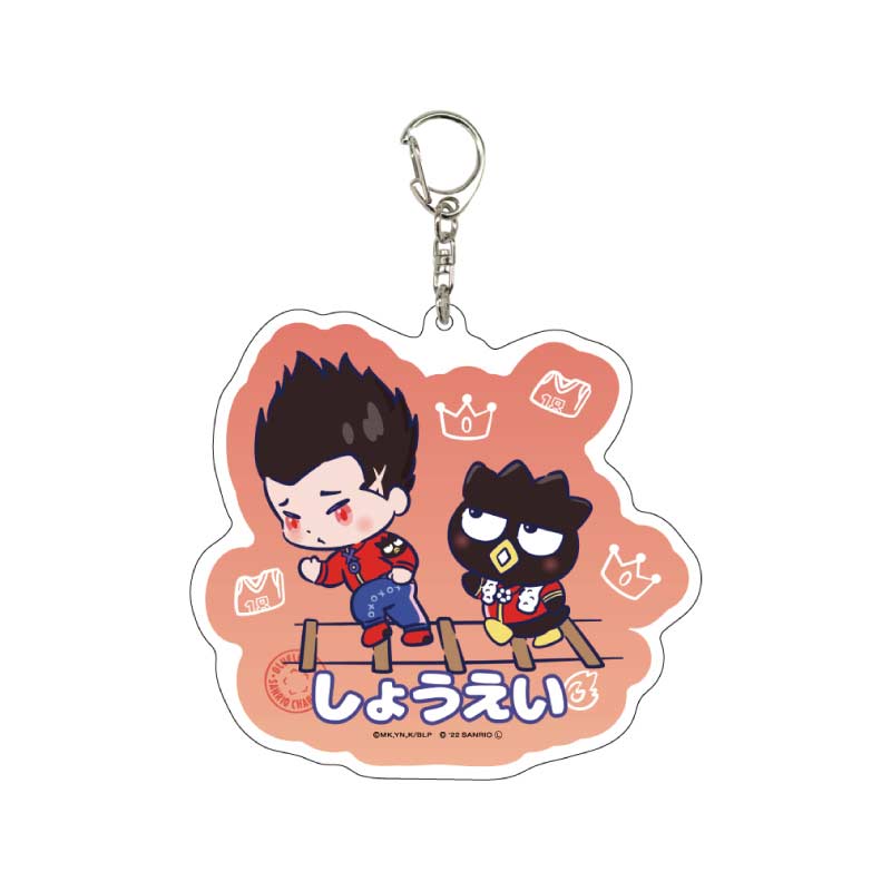 Deka Acrylic Key Chain Blue Lock x Sanrio Characters 05 Barou Shouei x Bad Badtz-Maru (Mini Character Illustration)