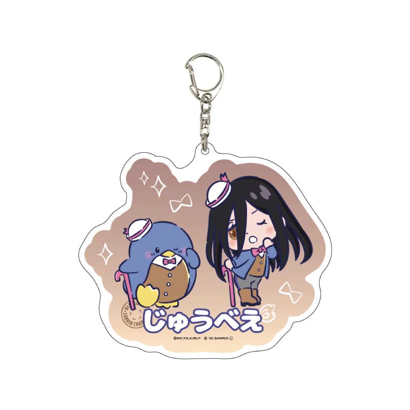 Deka Acrylic Key Chain Blue Lock x Sanrio Characters 09 Aryu Jyubei x Tuxedosam (Mini Character Illustration)