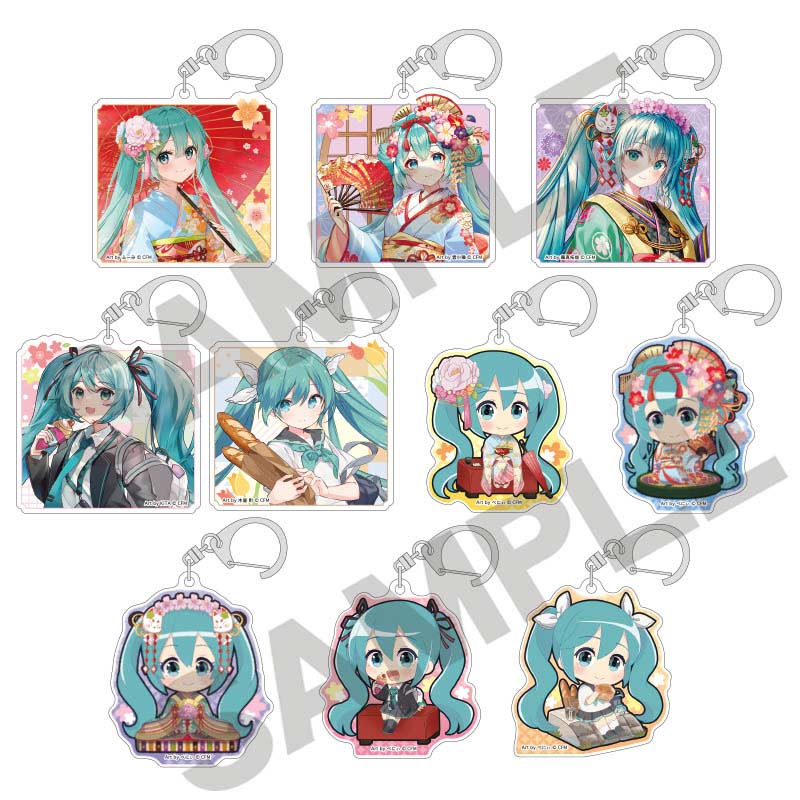 Hatsune Miku Trading Acrylic Key Chain Kyoto [BOX]