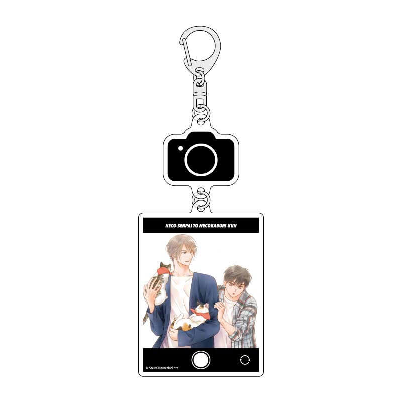 (PO) Linked Acrylic Key Chain Neco-senpai to Necokaburi-kun 05 Nekogami Aoi & Kani Naoya (Original Illustration)