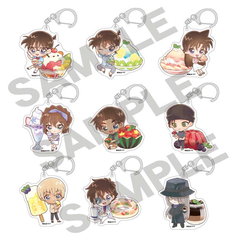 (PO) Detective Conan Trading Acrylic Key Chain Chara Peko Summer Food [BOX]
