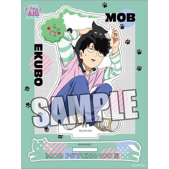 Mob Psycho 100 III Acrylic Stand Kageyama Shigeo & Ekubo Friendly with Cat Ver.