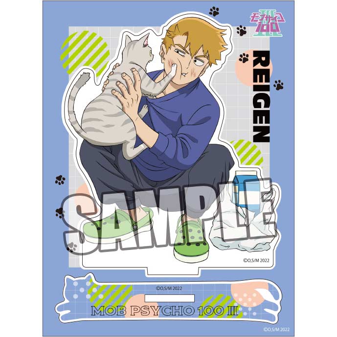 (PO) Mob Psycho 100 III Acrylic Stand Reigen Arataka Friendly with Cat Ver.
