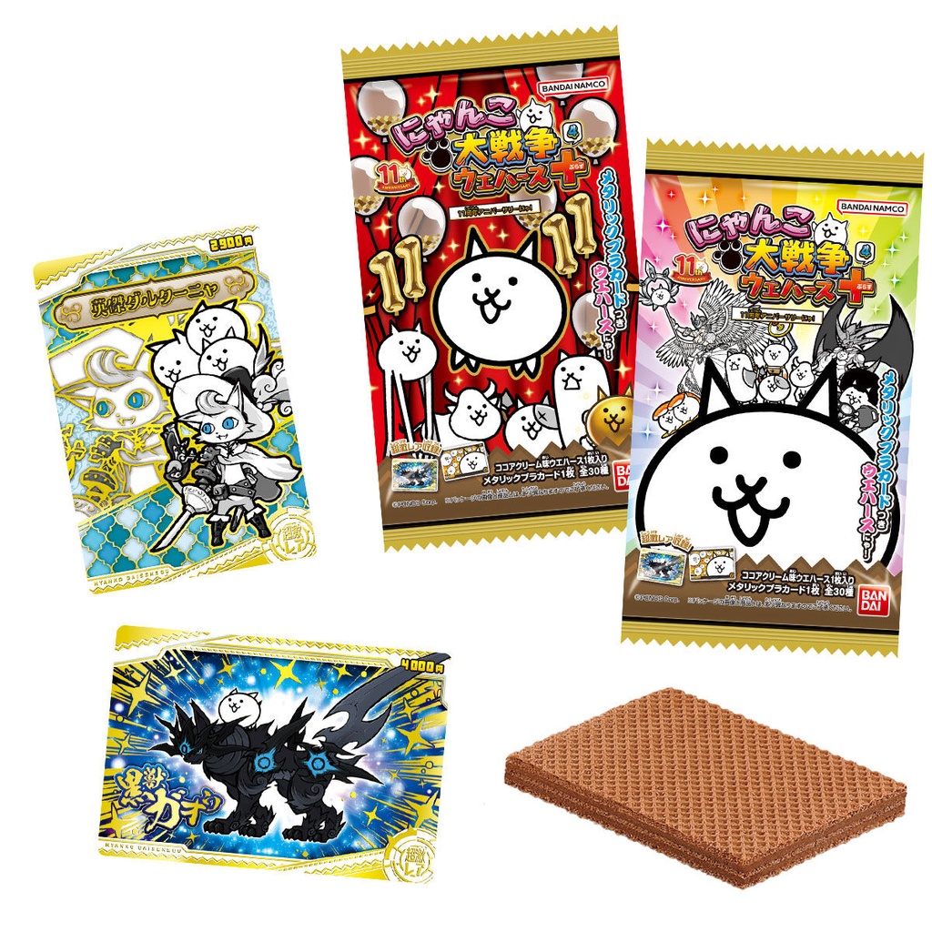 (PO) The Battle Cats Card Wafer Plus Vol.4 - 11th Anniversary Nya [BOX]