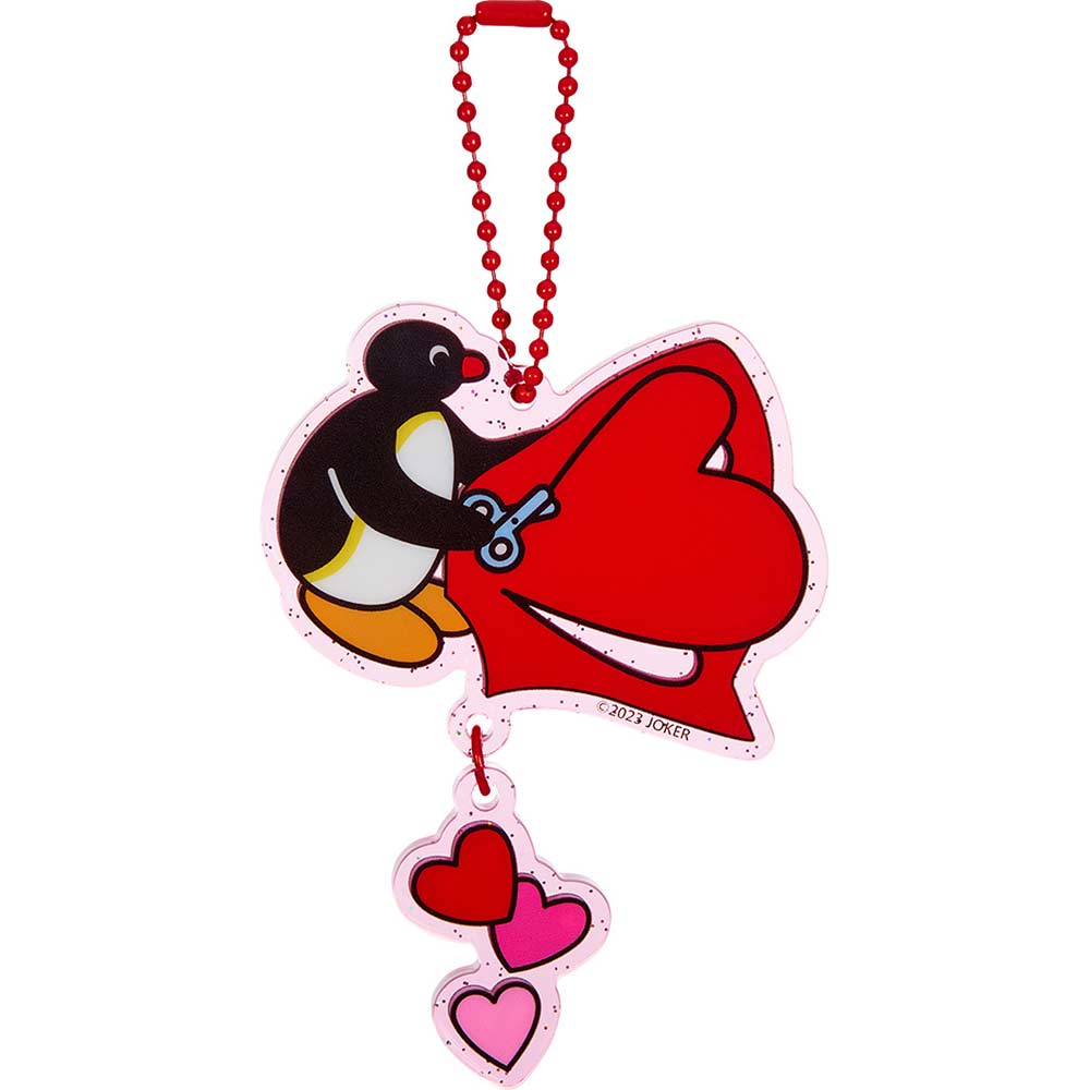Pingu Acrylic Key Chain Heart