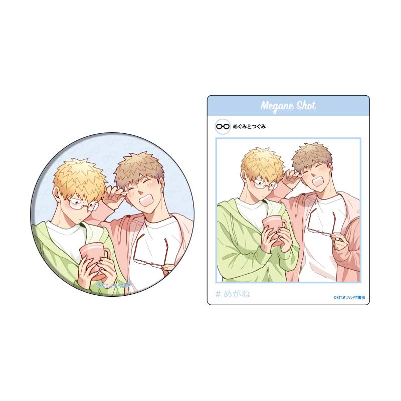 (PO) Can Badge & Acrylic Card Set Mitsuru Si Works 01 Waru / Yankee Gap Moe Megane BL Fair (Original Illustration)